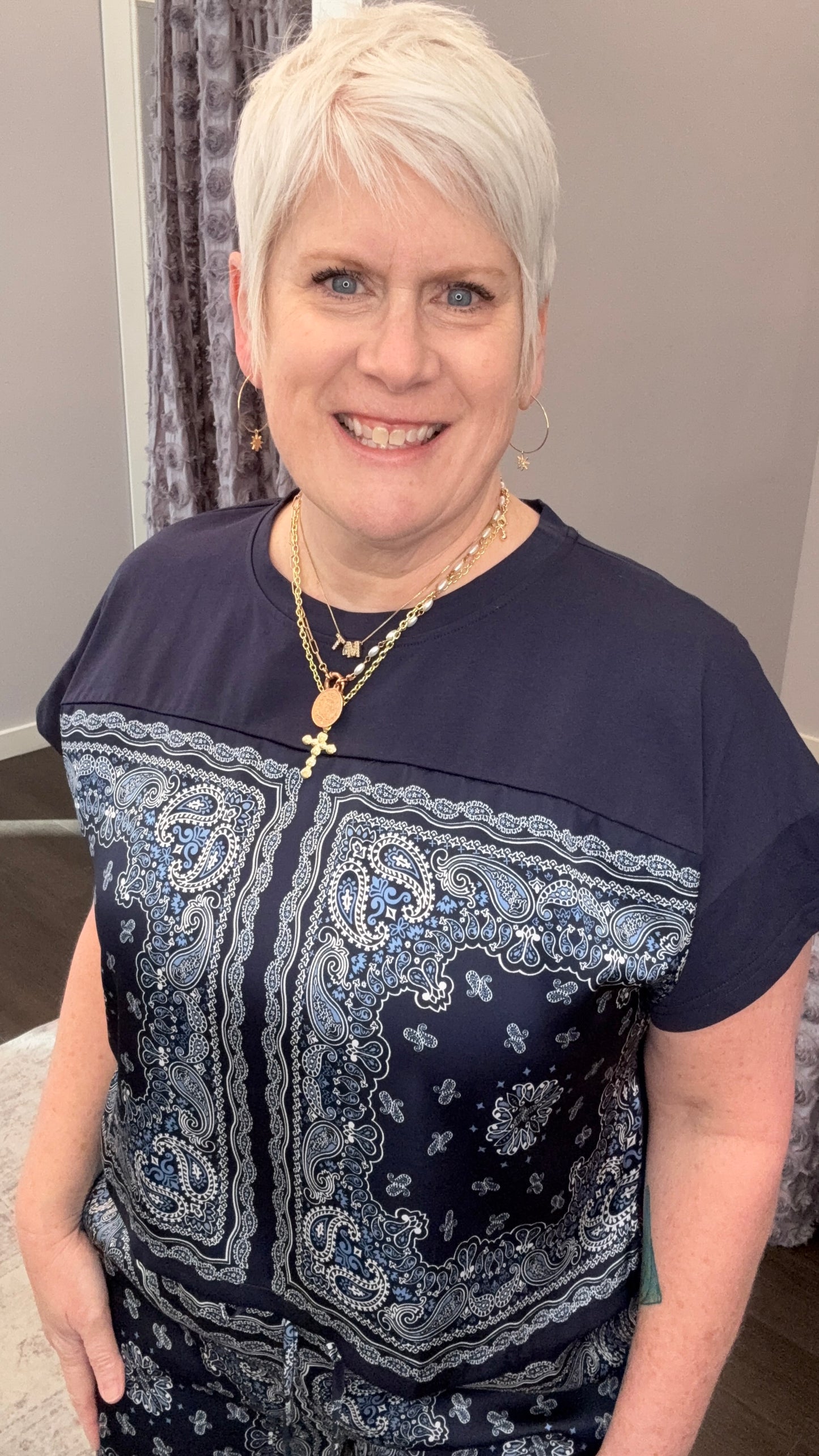 Blue Mood Bandana Top by Skies Are Blue