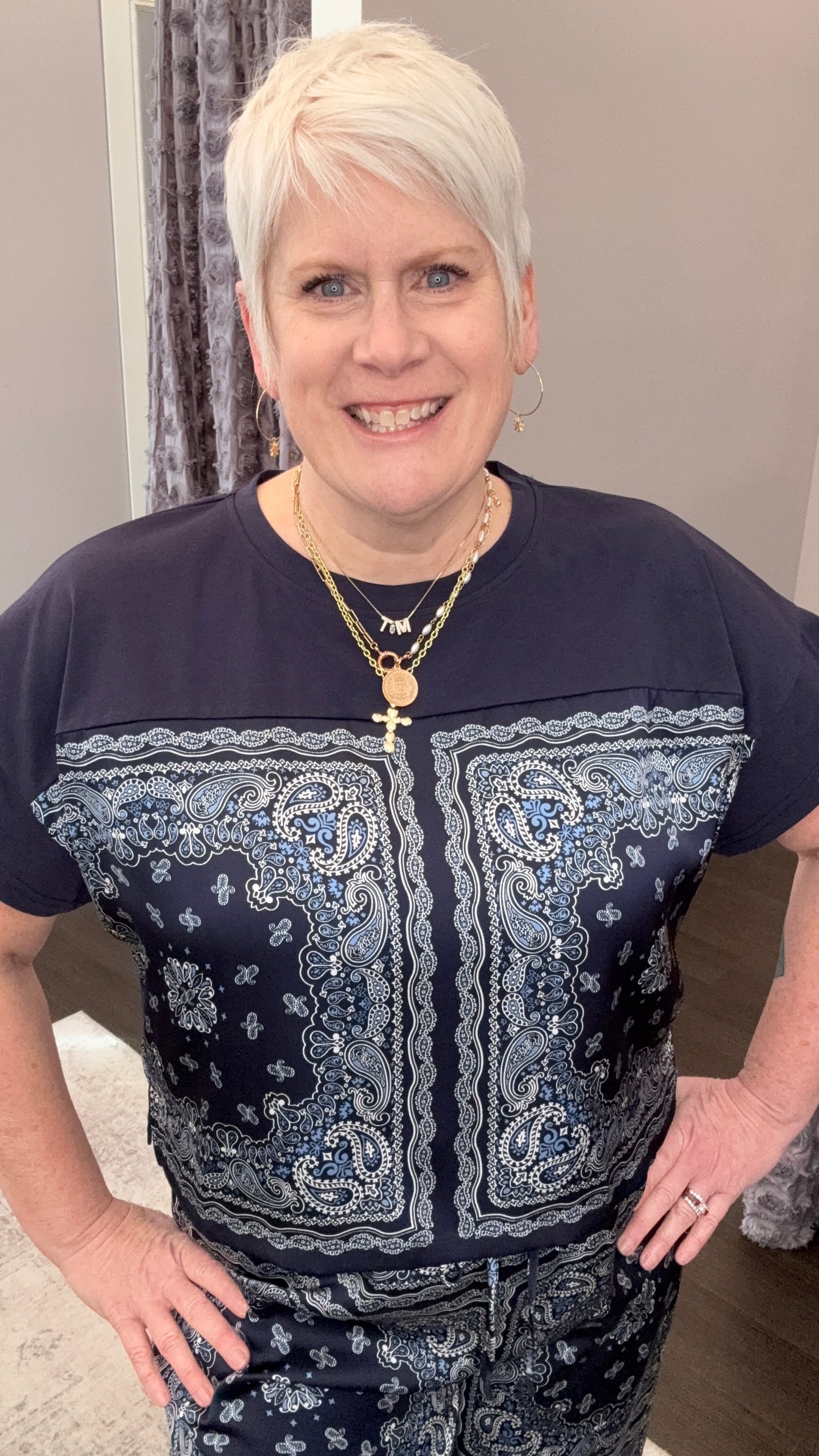 Blue Mood Bandana Top by Skies Are Blue