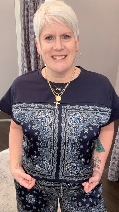 Blue Mood Bandana Top by Skies Are Blue