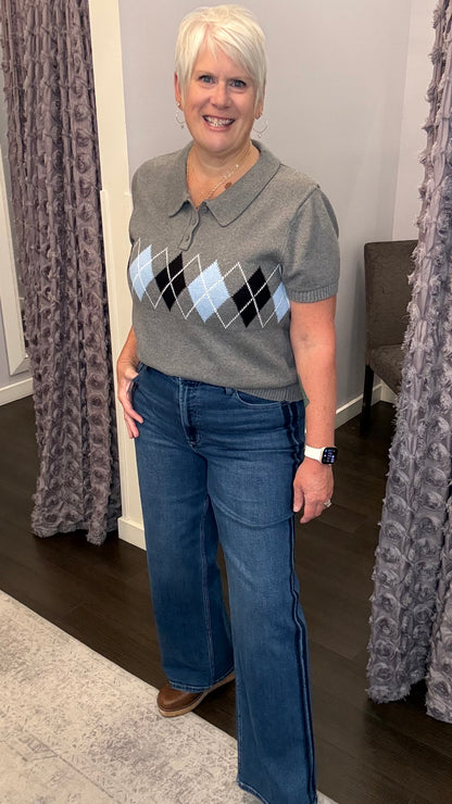 Margot Mid Rise Wide Leg Jeans in Drifting by Dear John