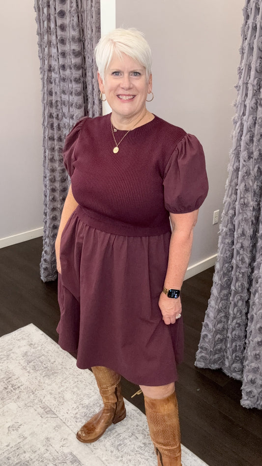 Rosalie Dress in Grape