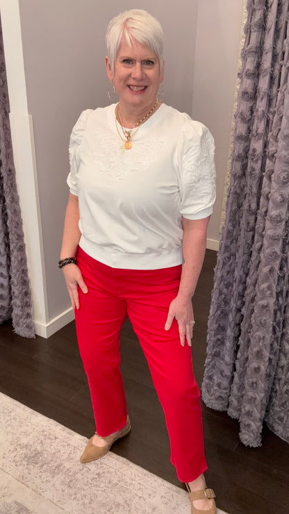 Anika Mid Rise in Salsa by Dear John