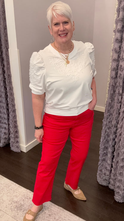 Anika Mid Rise in Salsa by Dear John