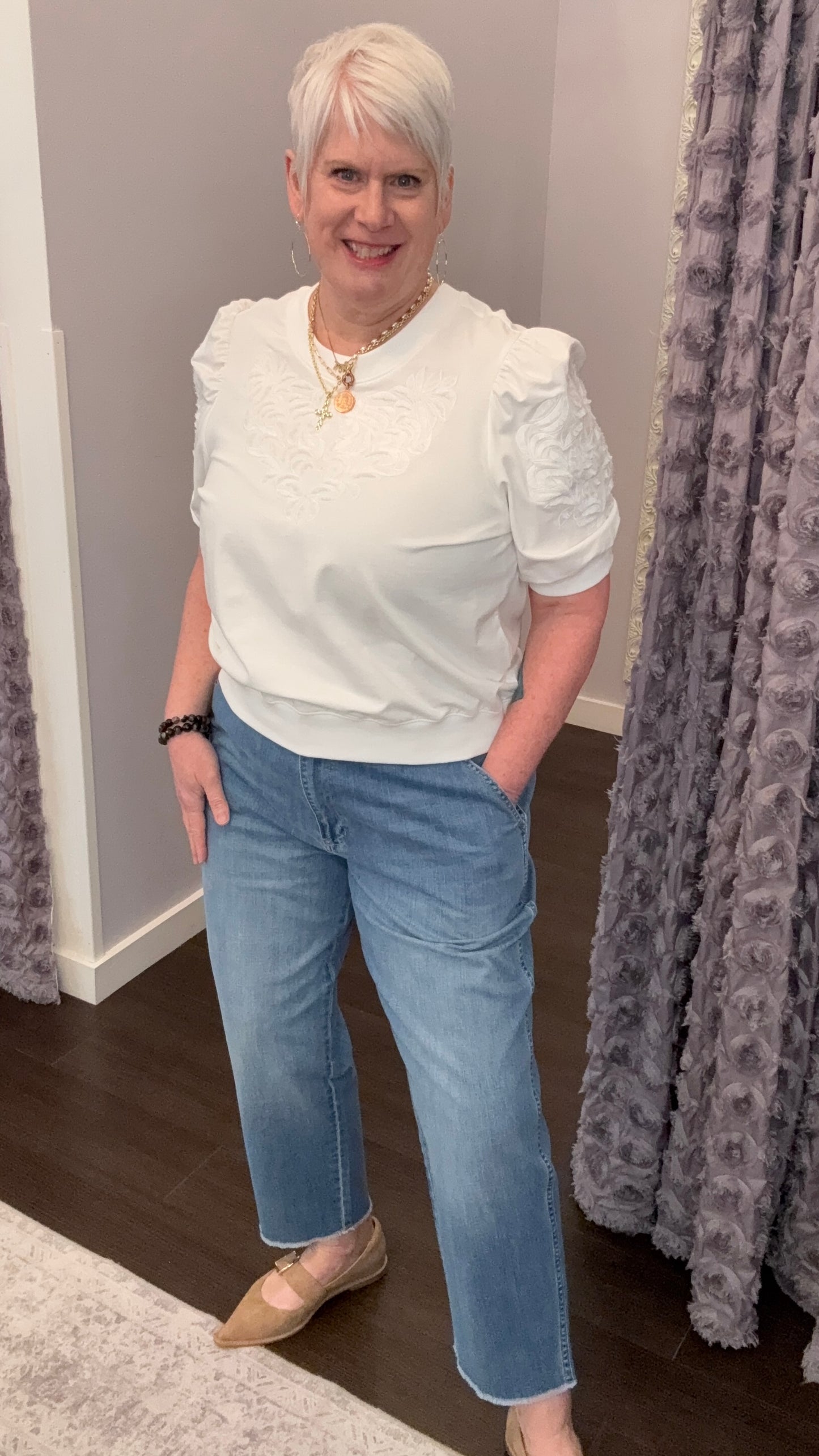 Portia Mid Rise Jeans in Dark Arthlow by Dear John