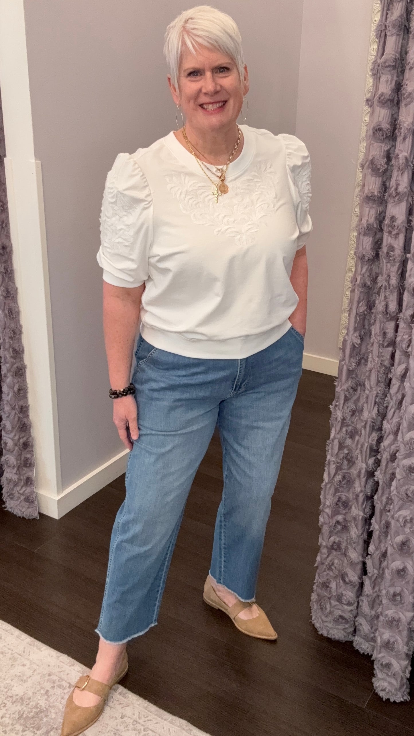 Portia Mid Rise Jeans in Dark Arthlow by Dear John