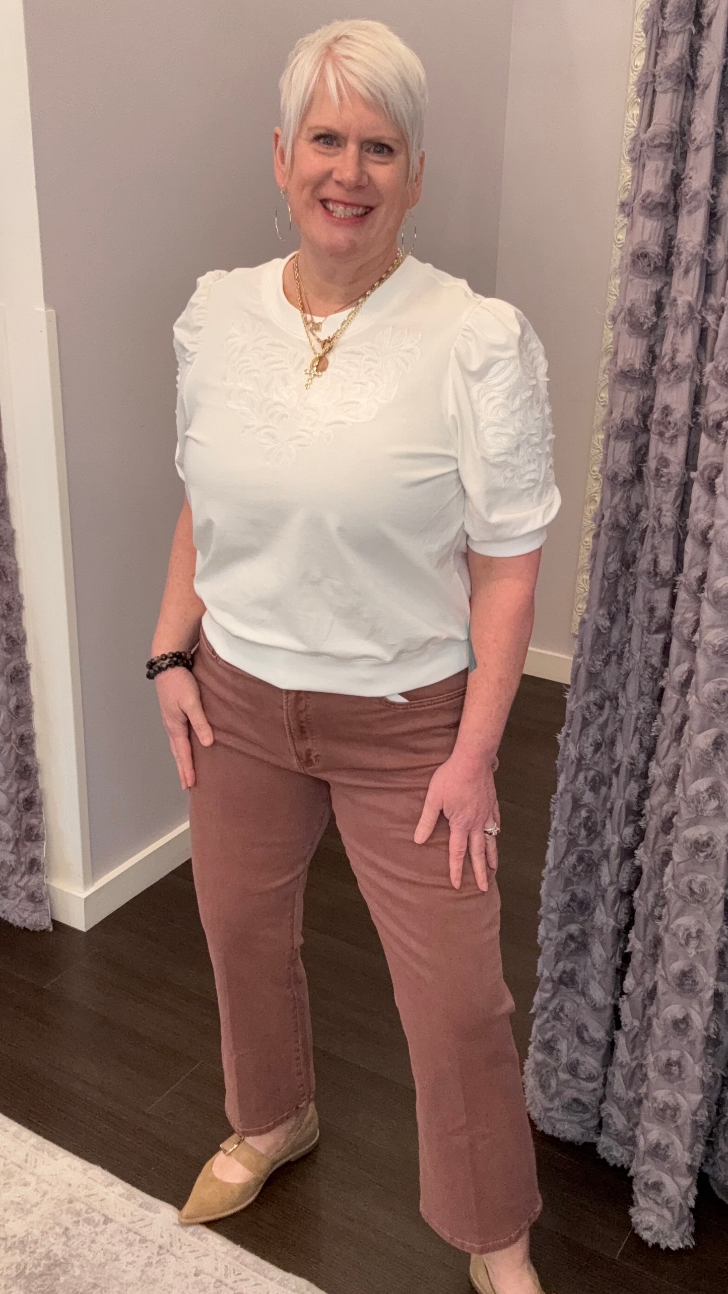 Jeanne Mid Rise Jeans in Raisin by Dear John