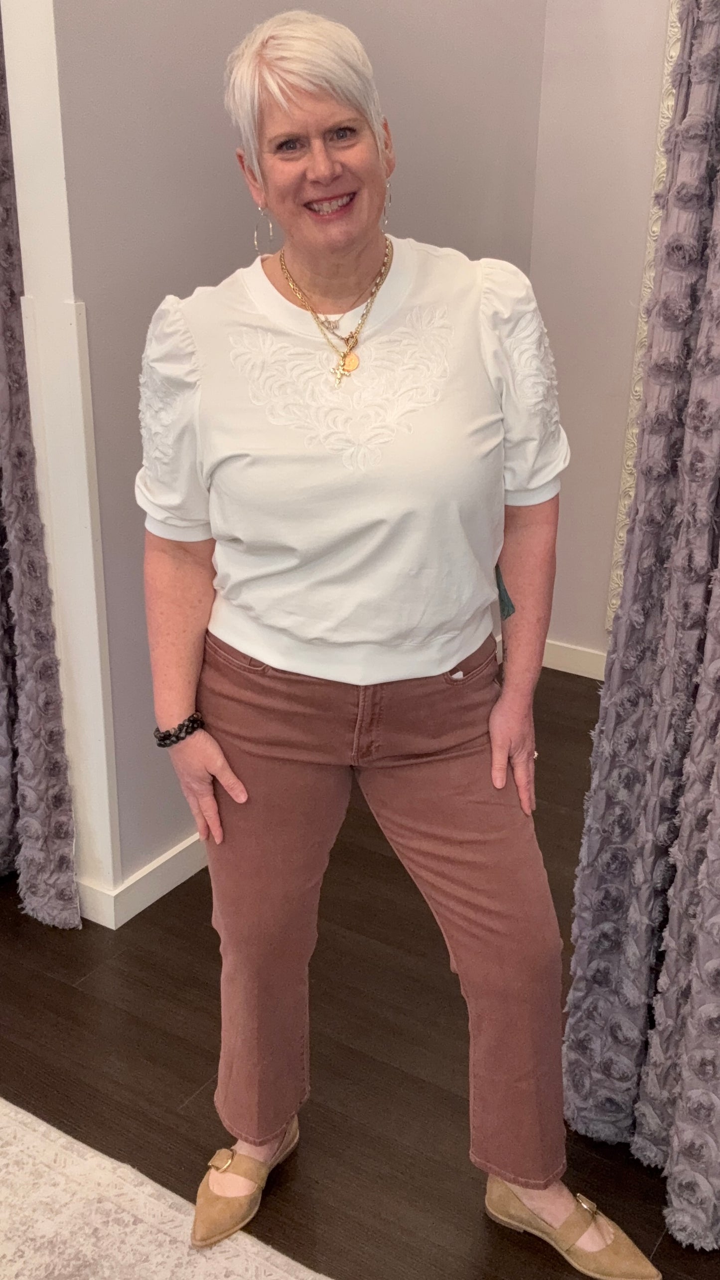 Jeanne Mid Rise Jeans in Raisin by Dear John