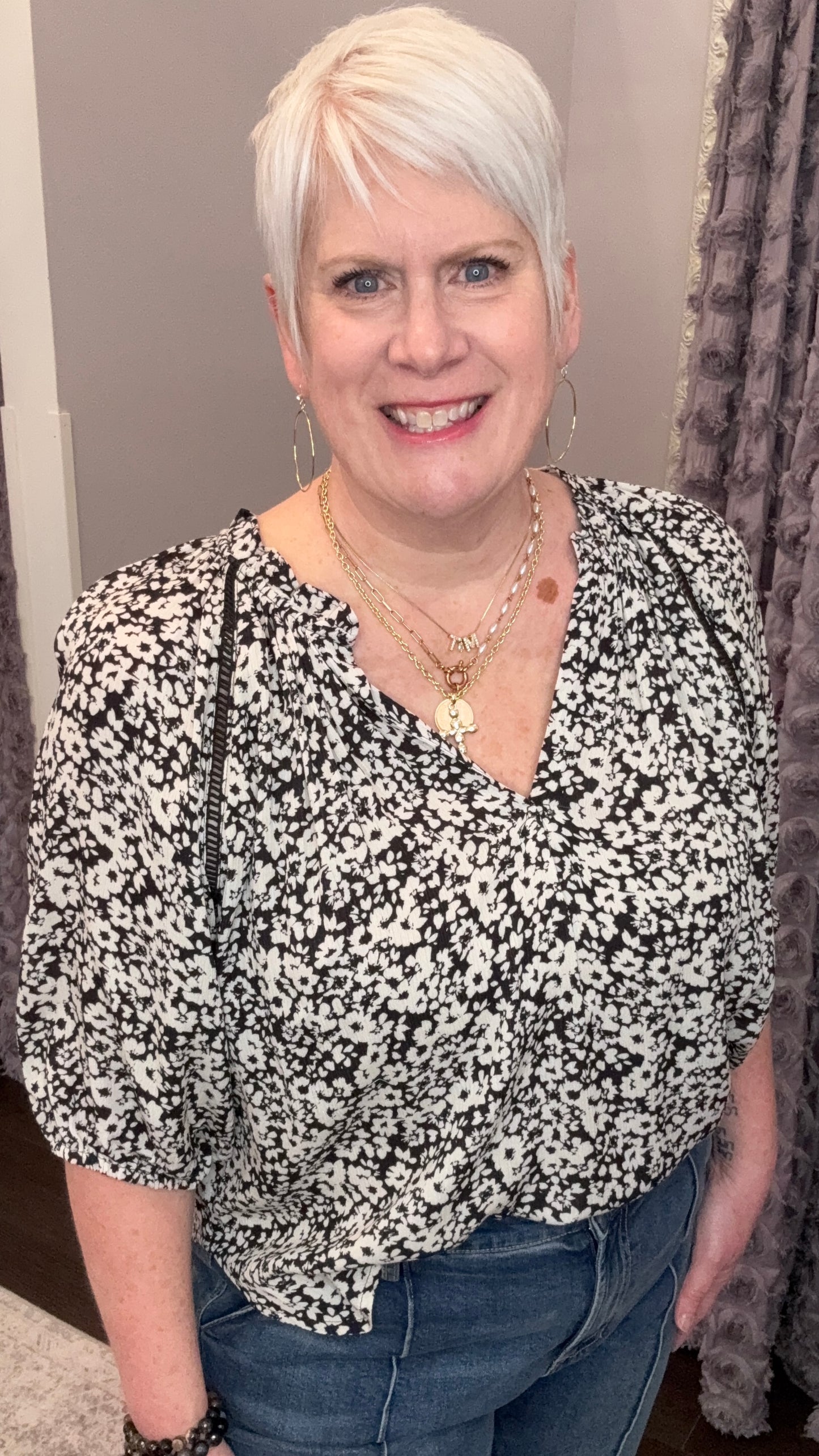 Costa Top in Black Pansey by Dear John