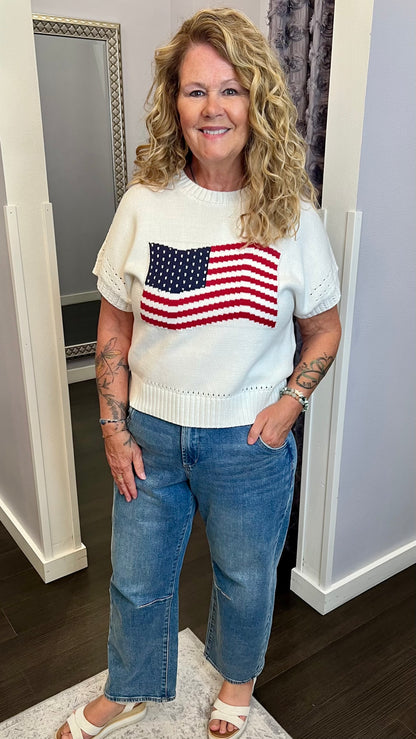 Stars & Stripes Sweater Top