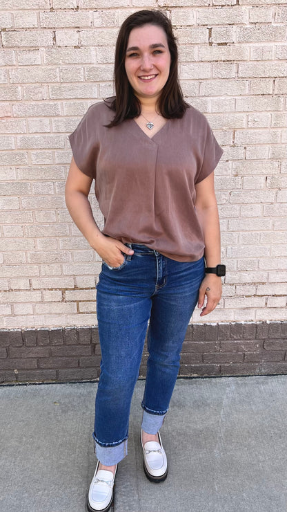 Kristen V-Neck Top by Dear John