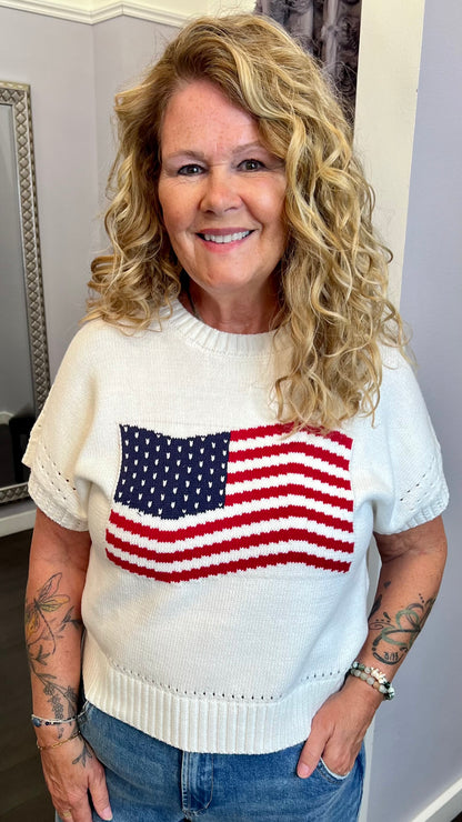 Stars & Stripes Sweater Top