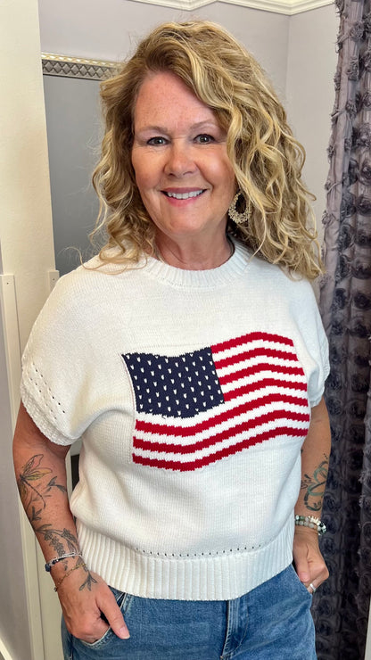 Stars & Stripes Sweater Top