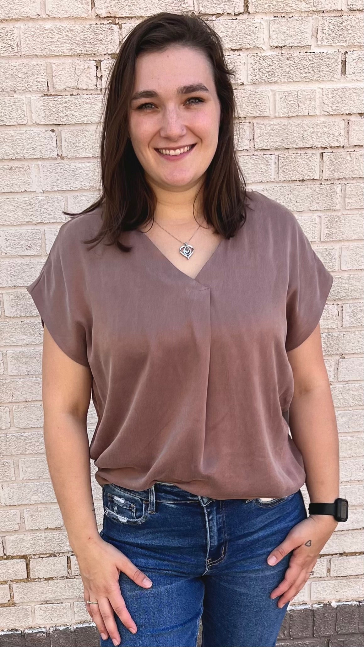 Kristen V-Neck Top by Dear John