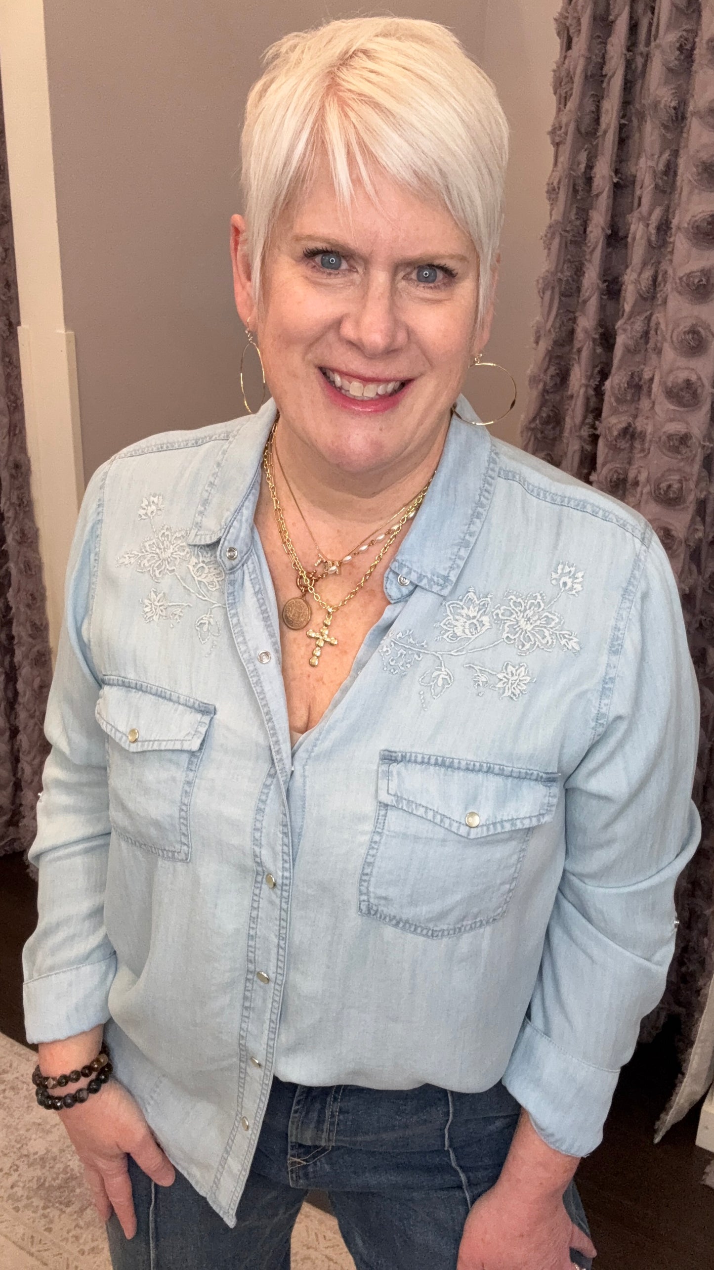 Star Top in Carolina Blue by Dear John