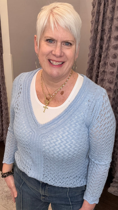 Vivi Sweater in Skyway by Dear John