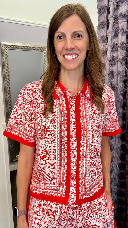 Cherry Coast Top by Skies Are Blue