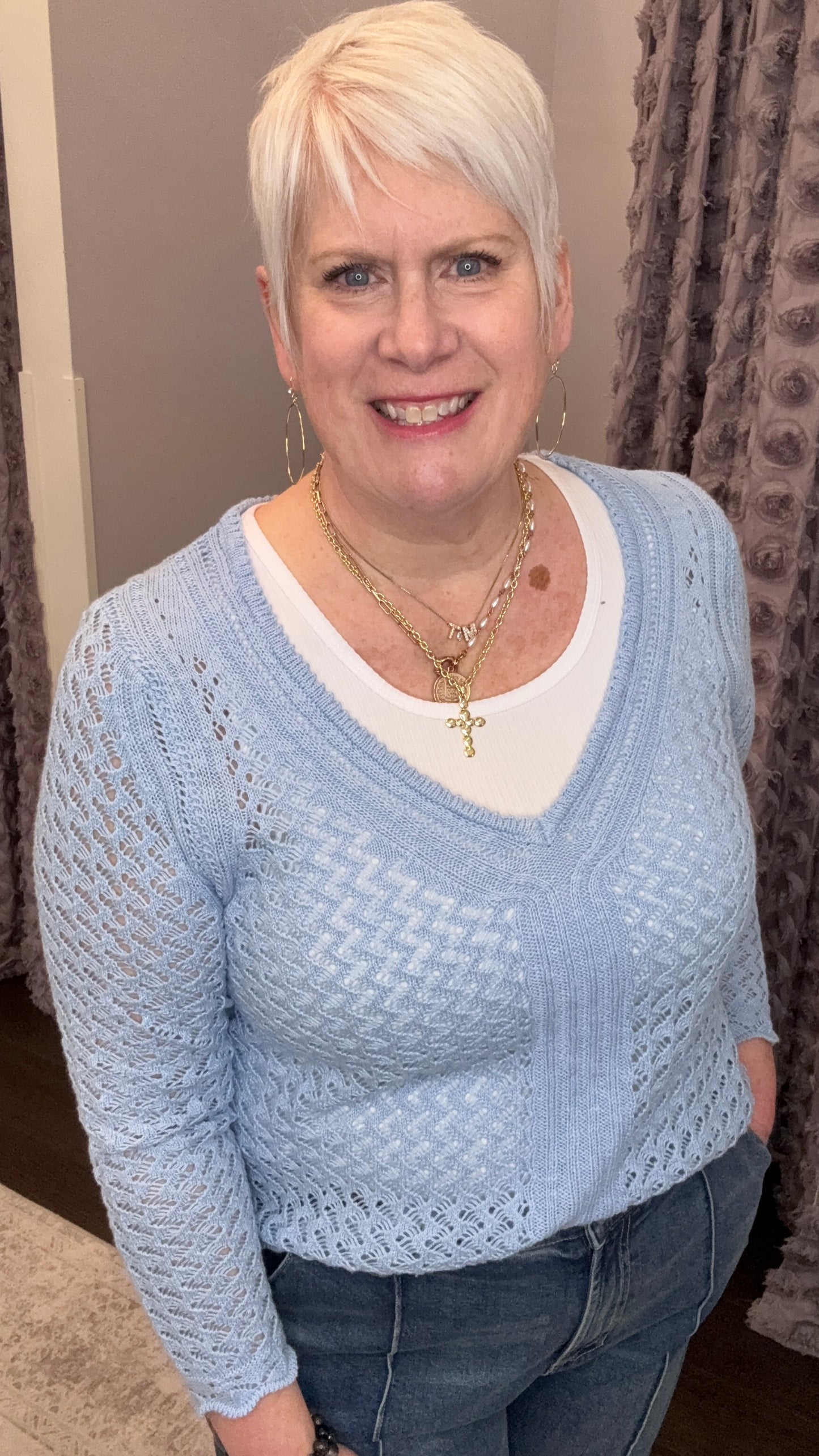 Vivi Sweater in Skyway by Dear John