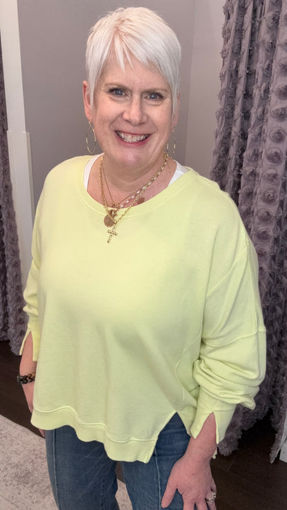 Trenton Pullover in Wax Yellow by Dear John