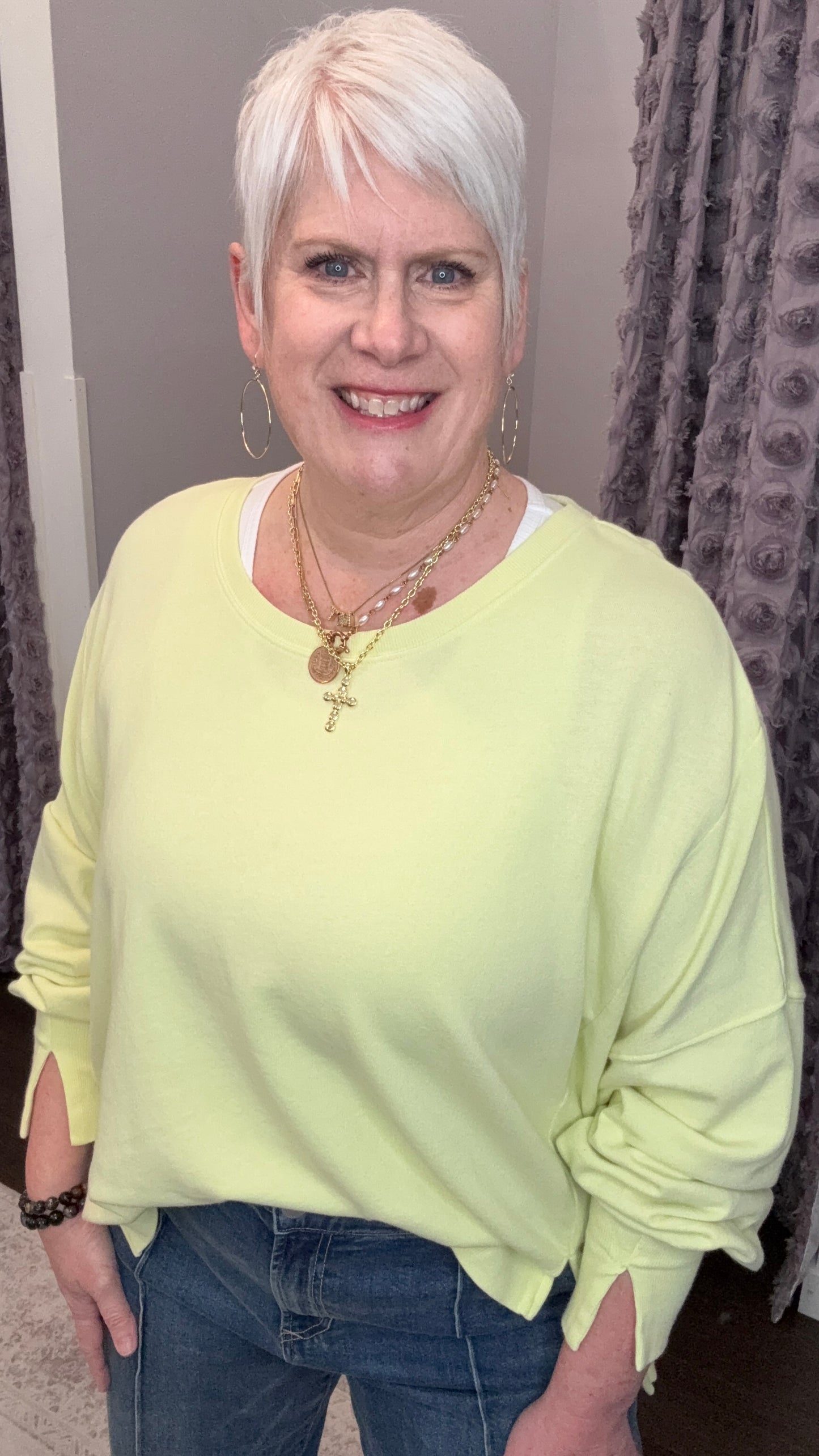 Trenton Pullover in Wax Yellow by Dear John