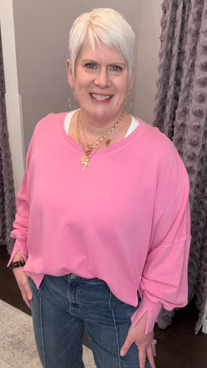 Trenton Pullover in Cashmere Rose by Dear John