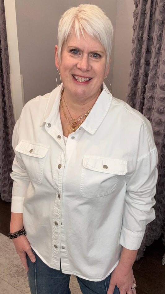 Adrianna Top in White by Dear John