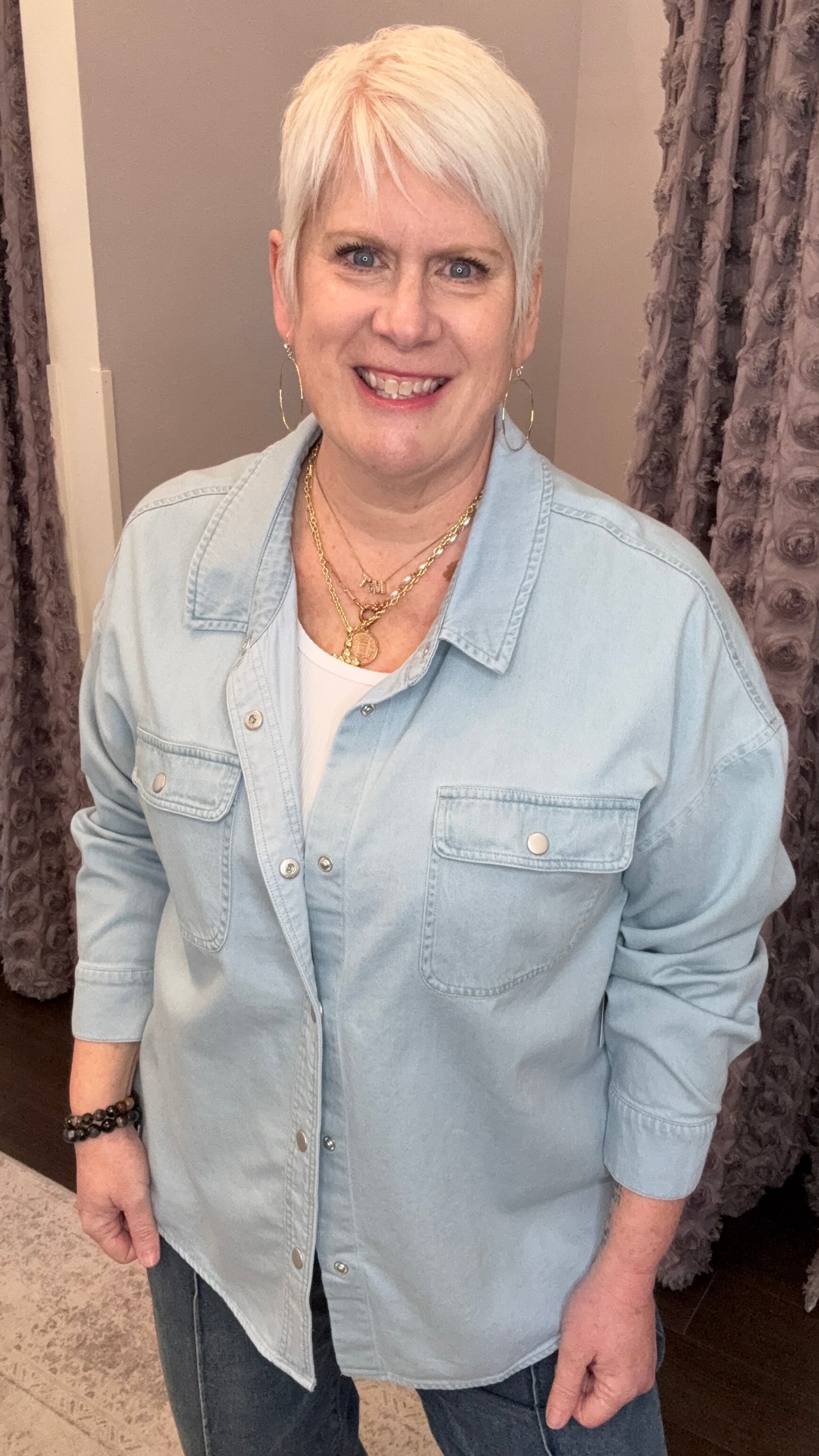 Adrianna Top in Light Blue by Dear John