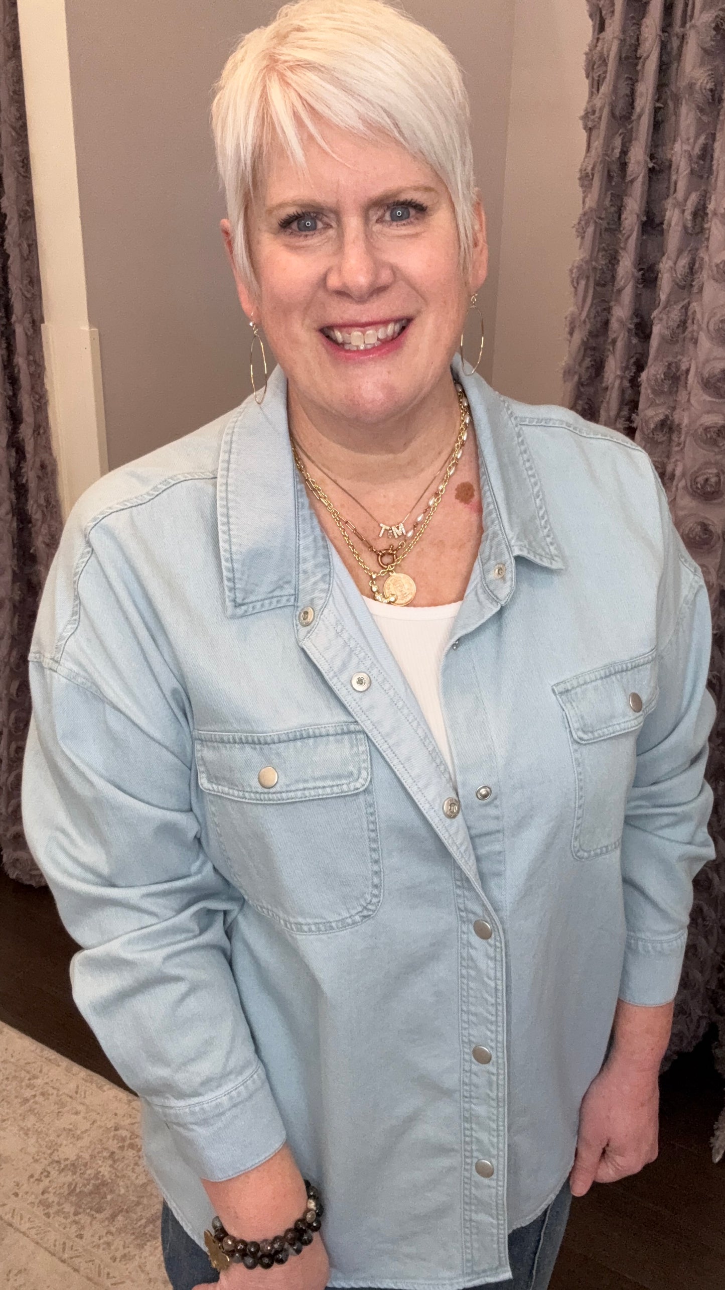 Adrianna Top in Light Blue by Dear John