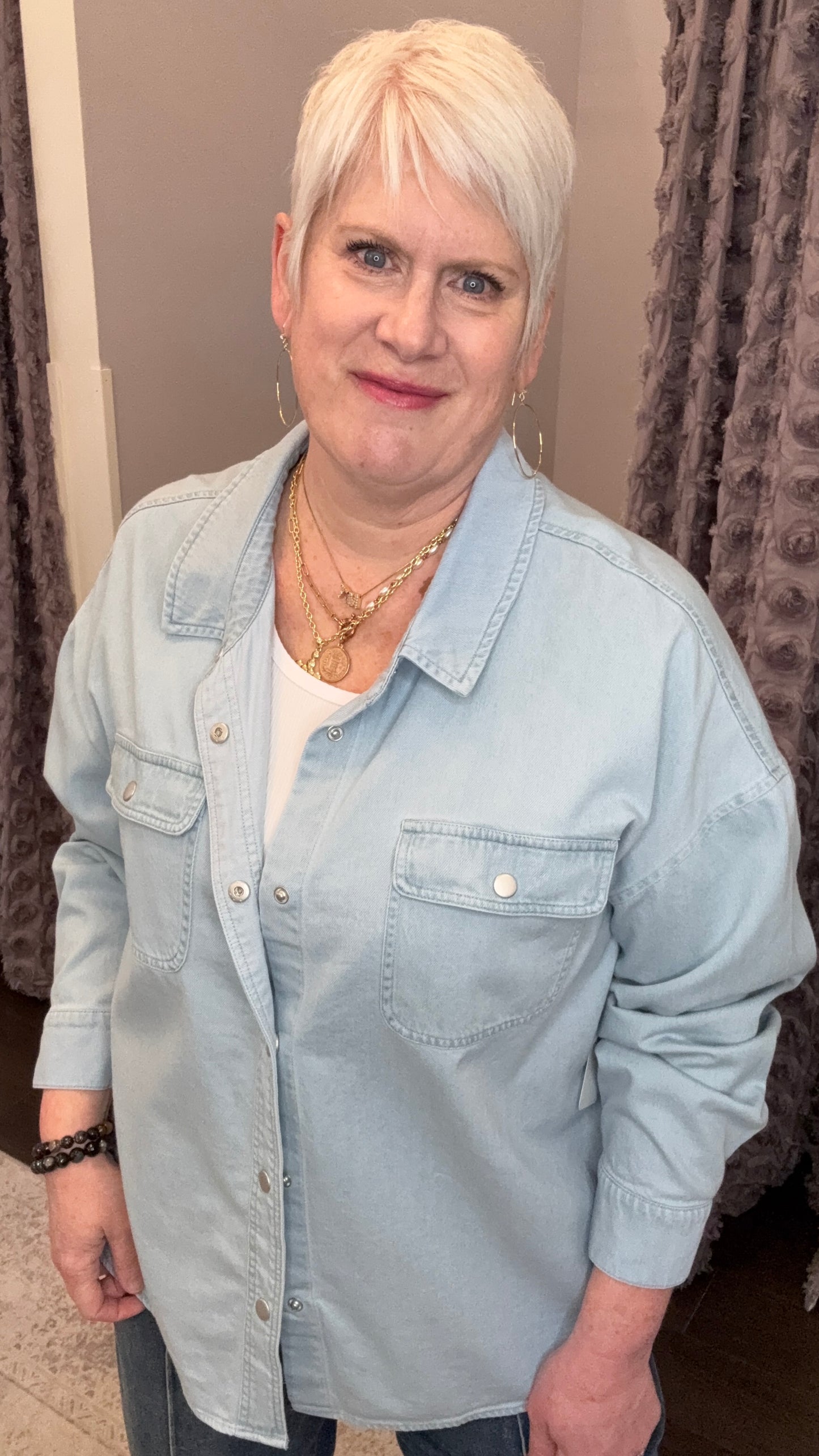 Adrianna Top in Light Blue by Dear John