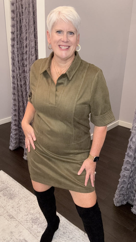 Suede Society Dress by THML
