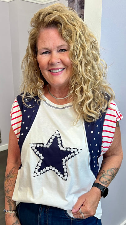 Patriotic Petals Top