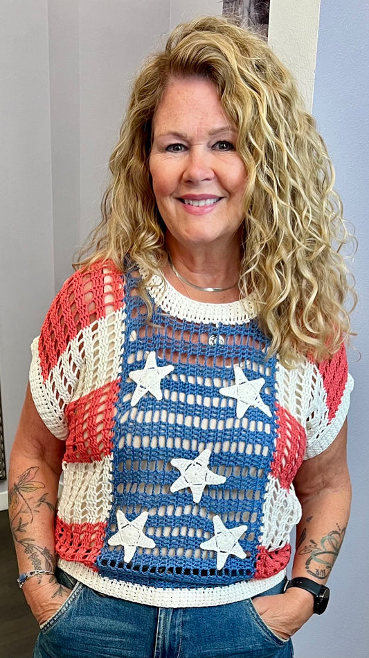 Fireworks & Freedom Crochet Top