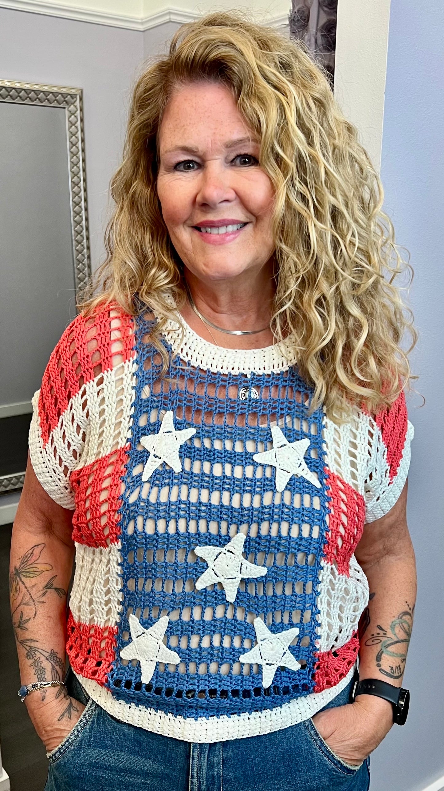 Fireworks & Freedom Crochet Top