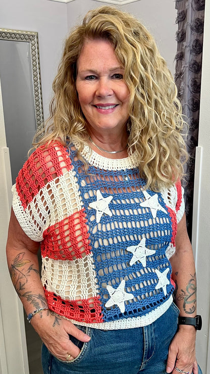 Fireworks & Freedom Crochet Top