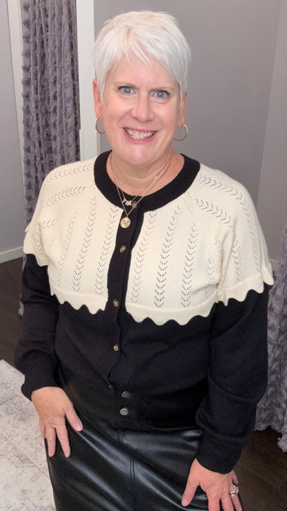 Black Tie Cozy Cardigan