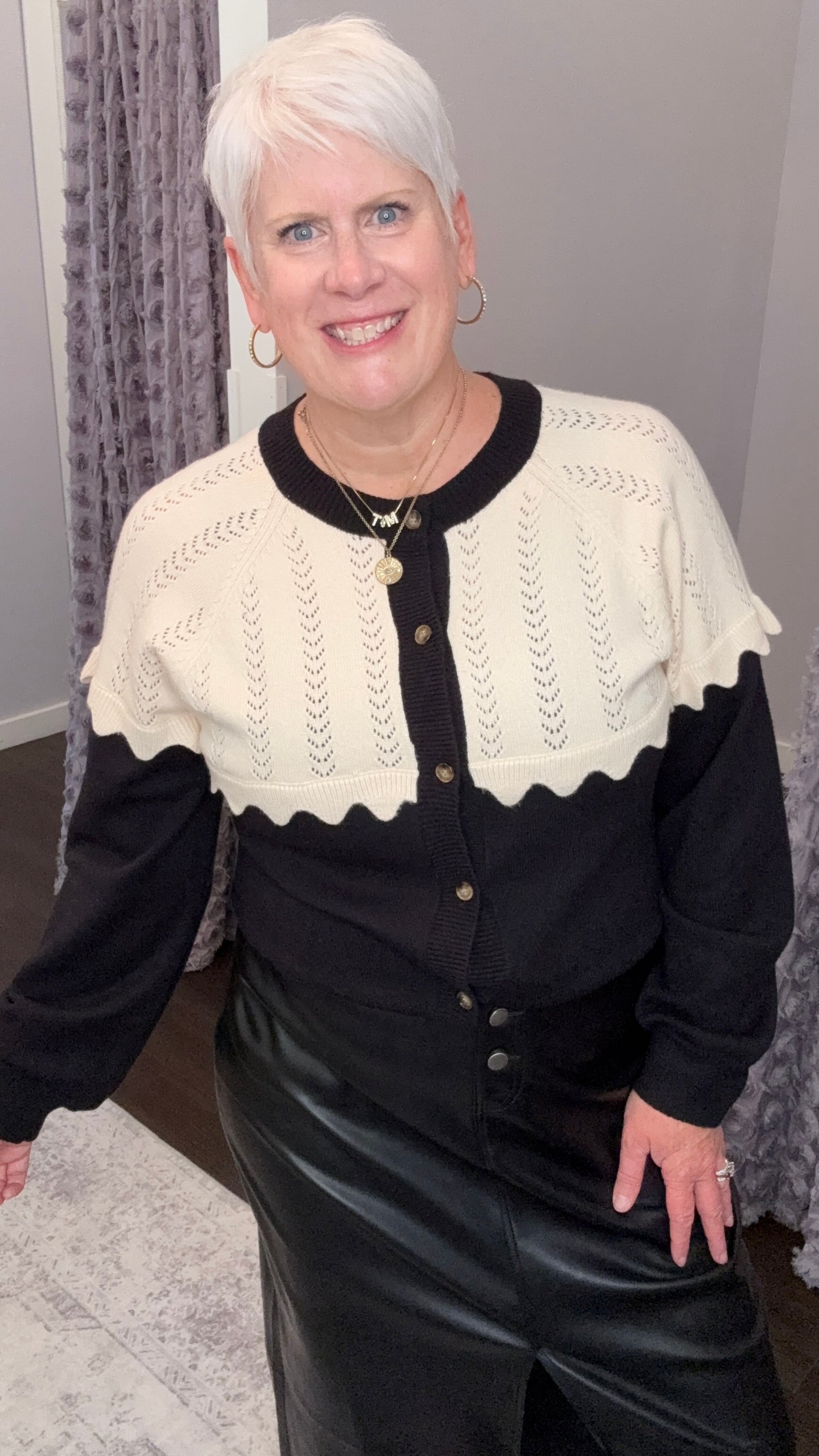 Black Tie Cozy Cardigan
