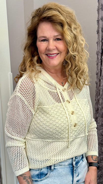 Sunset Stitch Hooded Sweater by Mystree