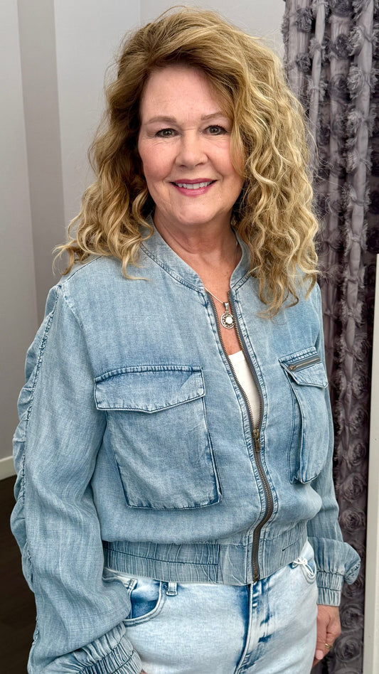 Soft Wash Bomber Jacket by Mystree