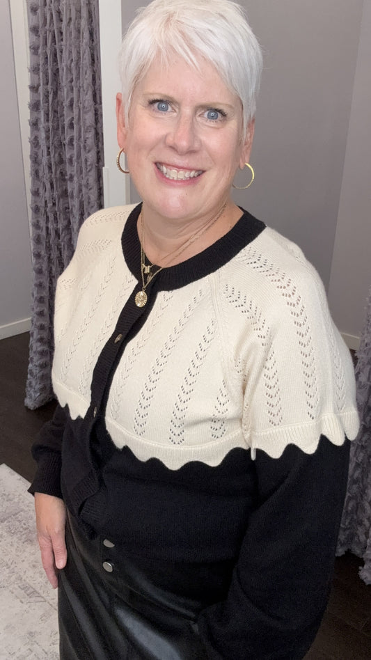 Black Tie Cozy Cardigan