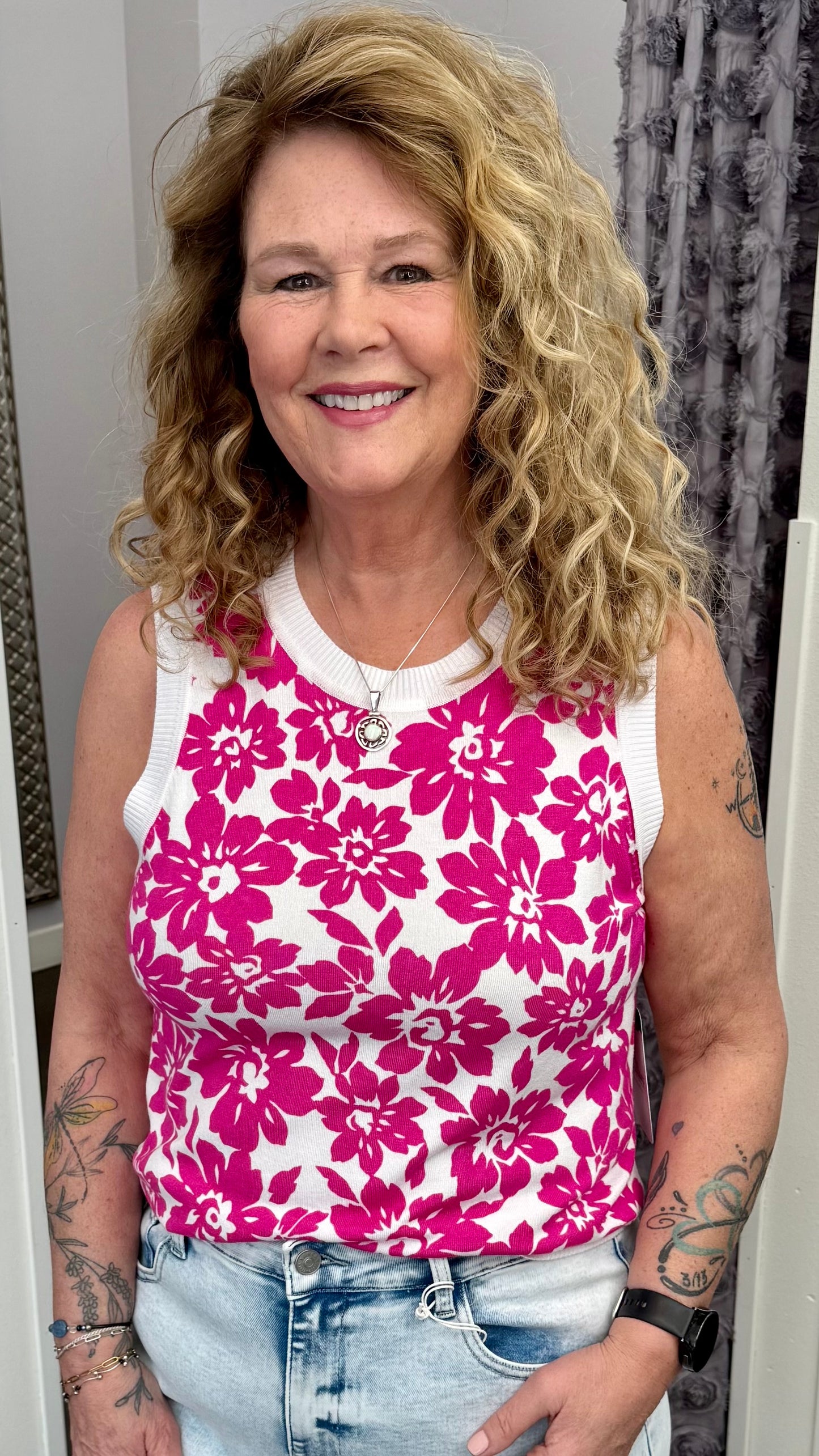 Fresh Picked Floral Knit Tank