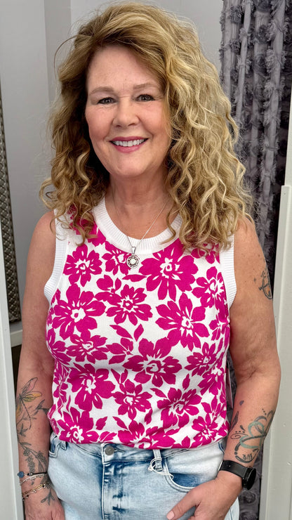 Fresh Picked Floral Knit Tank