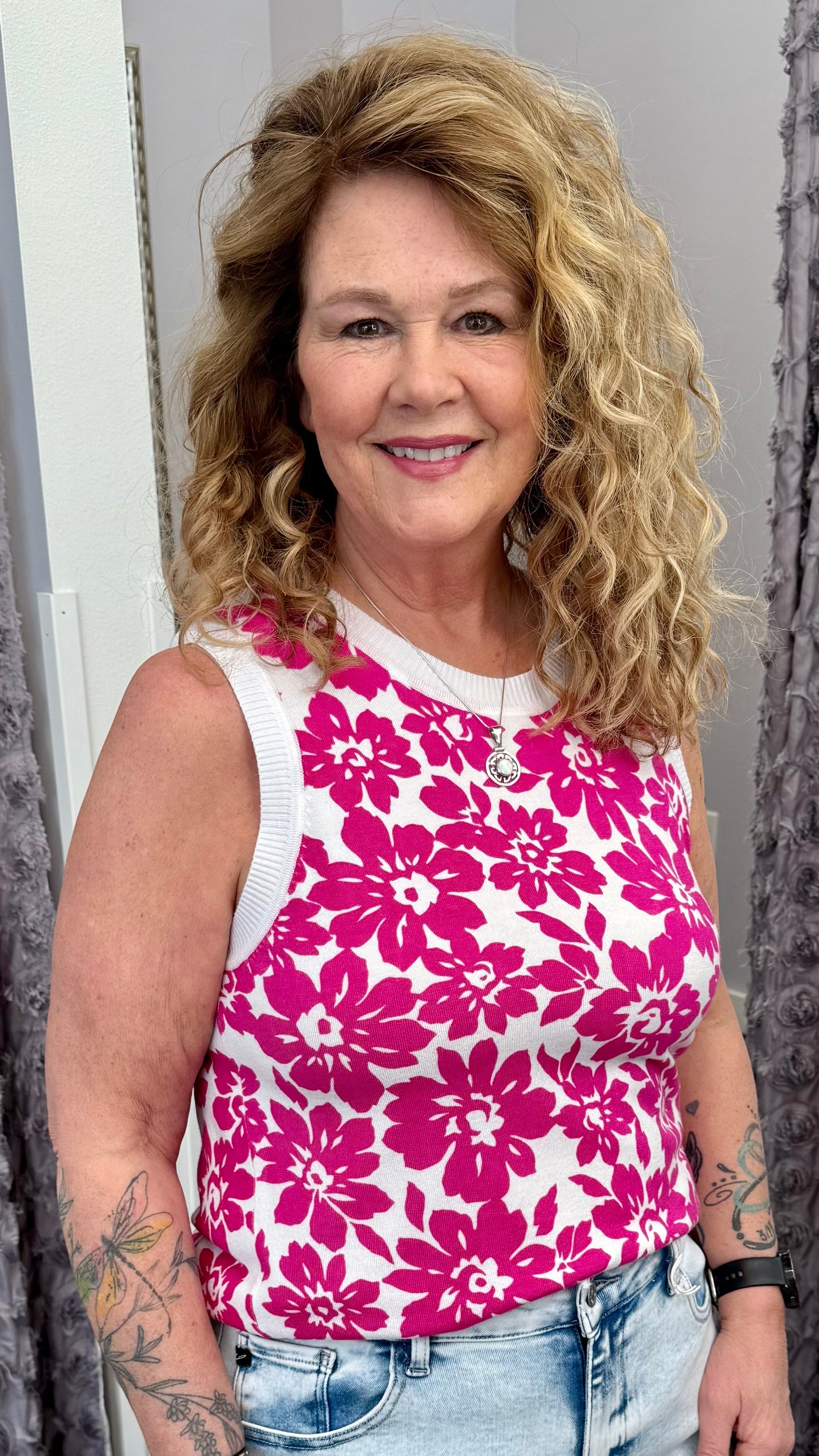 Fresh Picked Floral Knit Tank