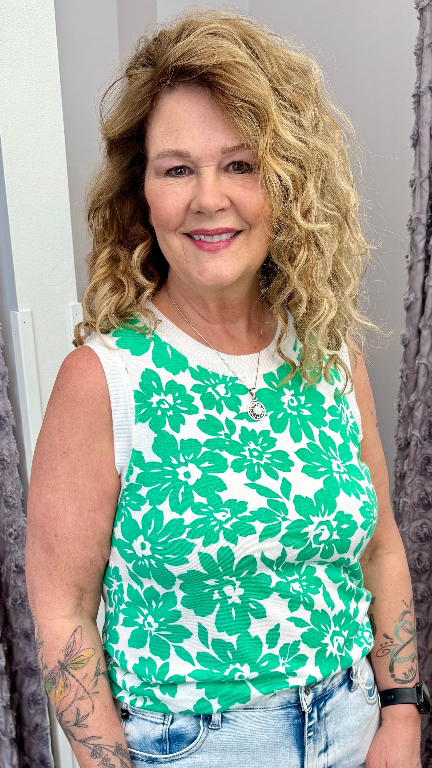 Fresh Picked Floral Knit Tank