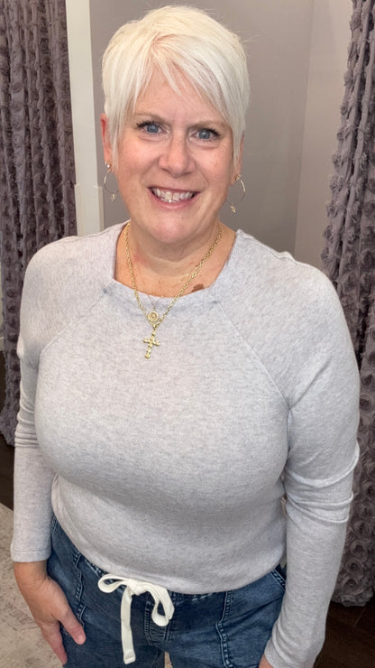 Everyday Essential Top in Heather Grey by Dex