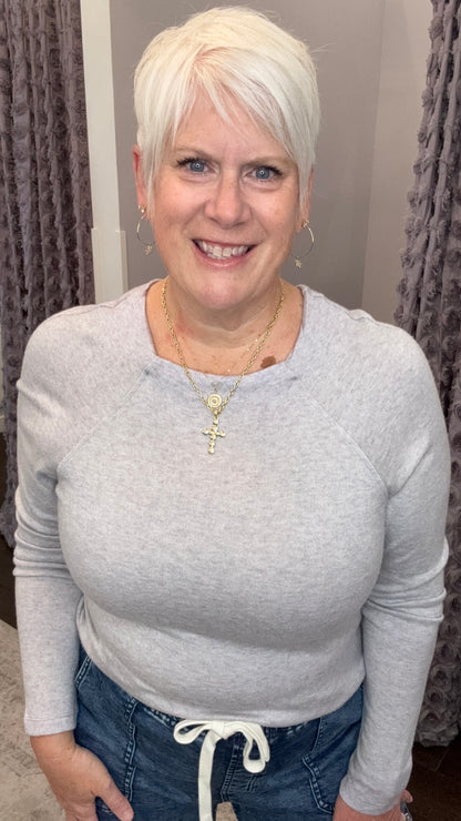 Everyday Essential Top in Heather Grey by Dex