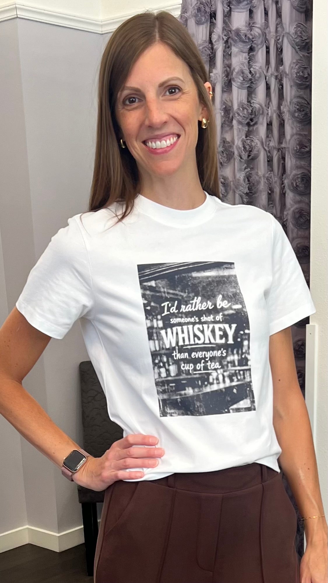 Rather Be Whiskey Mom Crop Tee