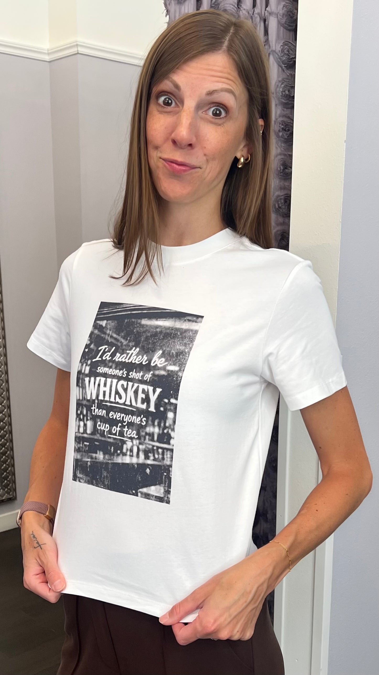 Rather Be Whiskey Mom Crop Tee