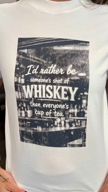 Rather Be Whiskey Mom Crop Tee