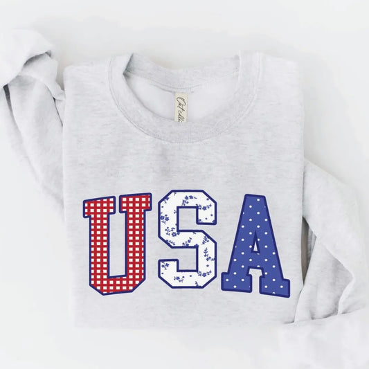 USA Pattern Graphic Sweatshirt