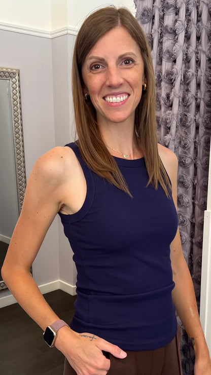 Edlin Tank in Evening Blue by Thread & Supply