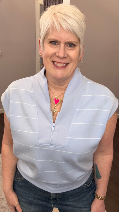 Soft Bloom 1/4 Zip Scuba Top